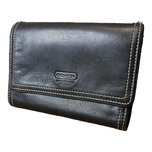 Coach Trifold Black Women’s Wallet Vintage - Picture 7 of 10